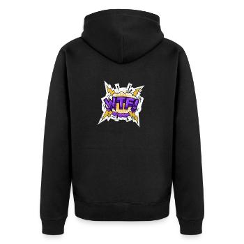 COMIC COMICSTYLE CARTOON WTF COMICS CARTOONS MOTIF - Unisex Premium Organic Zip Hoodie - black - Back - Nico (187cm)