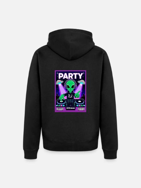 Alien Party 2040 - Unisex Premium Bio Zip Hoodie - Schwarz
