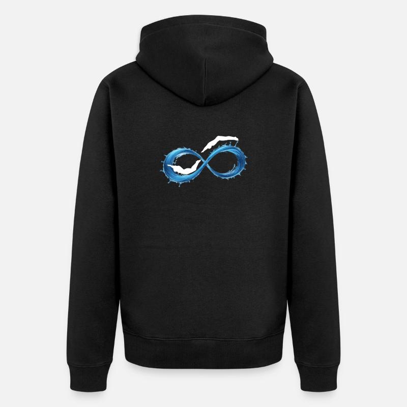 Natation Infinity Wave - Veste à capuche bio Premium Unisexe - noir