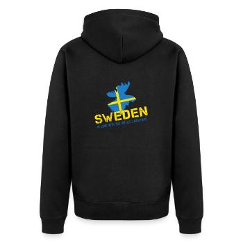 Schweden Suède - Veste à capuche bio Premium Unisexe - noir - Dos - Nico (187cm)