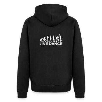 Line Dance Dancing Dancer Country Music Gift - Unisex Premium Organic Zip Hoodie - black - Back - Nico (187cm)