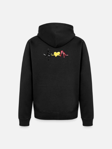 Heart belgium Belgium - Unisex Premium Organic Zip Hoodie - black