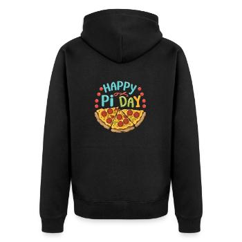 Pizza Pi Day Professeur de mathématiques Mathématiciens - Veste à capuche bio Premium Unisexe - noir - Dos - Nico (187cm)