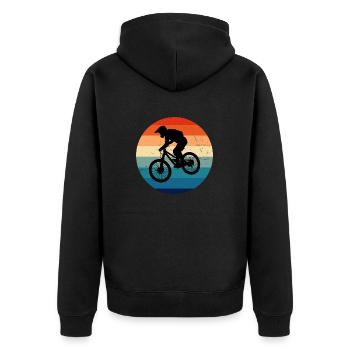 VTT Hommes VTT Cyclistes Cyclisme - Veste à capuche bio Premium Unisexe - noir - Dos - Nico (187cm)