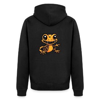 Lizard Halloween Comic Funny - Unisex Premium Organic Zip Hoodie - black - Back - Nico (187cm)