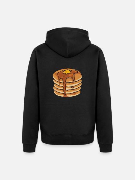 Pancake Breakfast Pancakes - Unisex Premium Organic Zip Hoodie - black