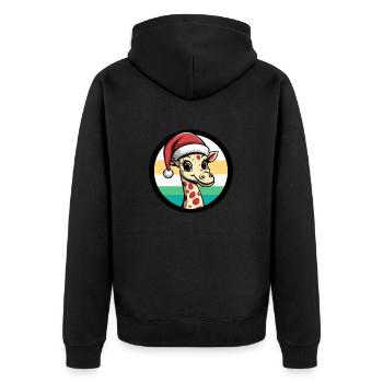 Animal de Noël girafe - Veste à capuche bio Premium Unisexe - noir - Dos - Nico (187cm)
