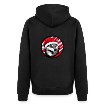 Loup Animal de Noël - Veste à capuche bio Premium Unisexe - noir - Dos - Nico (187cm)