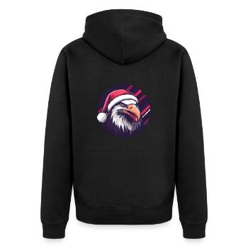 Harpie oiseau animal de Noël - Veste à capuche bio Premium Unisexe - noir - Dos - Nico (187cm)