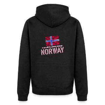 Norvège Norvège - Veste à capuche bio Premium Unisexe - noir - Dos - Nico (187cm)