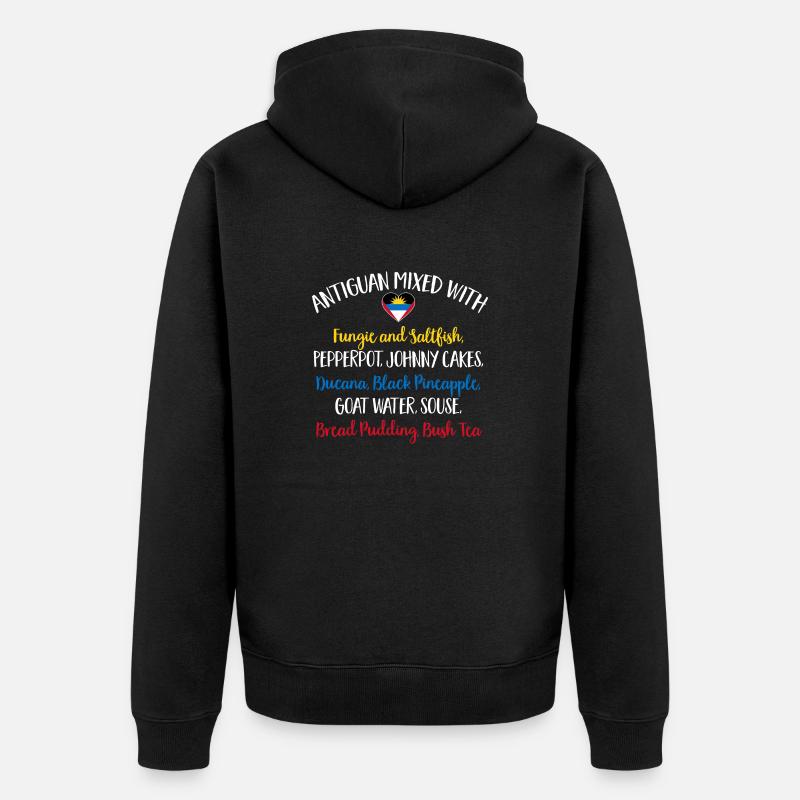 Drapeau d’Antigua-et-Barbuda - Veste à capuche bio Premium Unisexe - noir