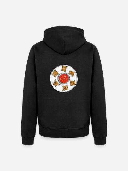 Krabben Rangoon Crab Rangoon - Unisex Premium Organic Zip Hoodie - black