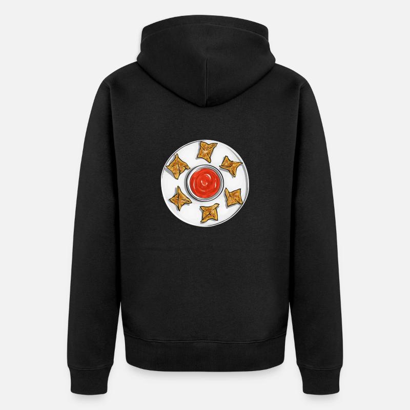 Krabben Rangoon Crab Rangoon - Unisex Premium Bio Zip Hoodie - Schwarz
