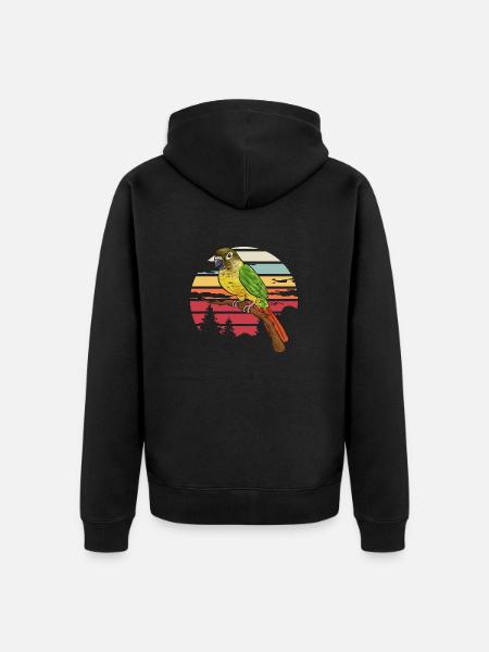 Molina Parakeet Parrot Bird Parakeet - Unisex Premium Organic Zip Hoodie - black