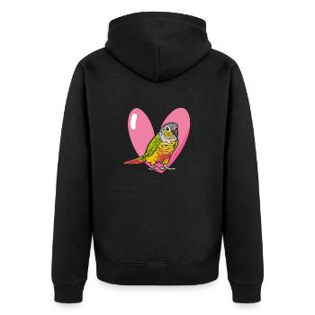 Molina Perruche Perroquet Perruche Oiseau Perruche - Veste à capuche bio Premium Unisexe - noir - Dos - Nico (187cm)