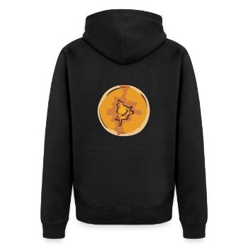 Crêpes Petit-déjeuner Crêpes - Veste à capuche bio Premium Unisexe - noir - Dos - Nico (187cm)