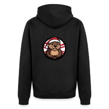 Animal de Noël castor - Veste à capuche bio Premium Unisexe - noir - Dos - Nico (187cm)