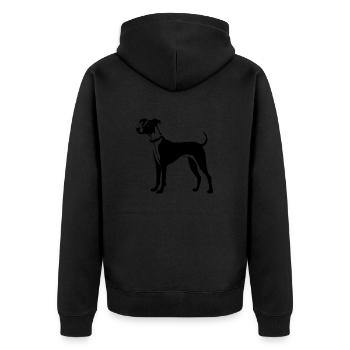 Chien Whippet - Veste à capuche bio Premium Unisexe - noir - Dos - Nico (187cm)