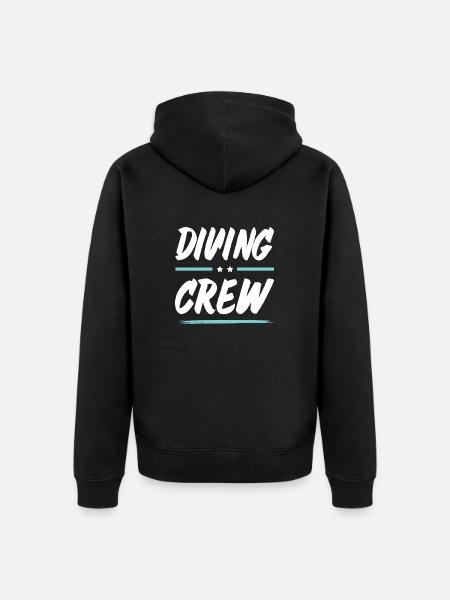 Diving Crew - Unisex Premium Organic Zip Hoodie - black