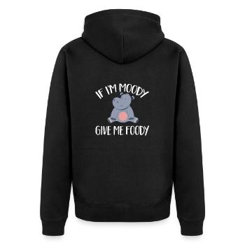 Hippopotame Hippopotame - Veste à capuche bio Premium Unisexe - noir - Dos - Nico (187cm)