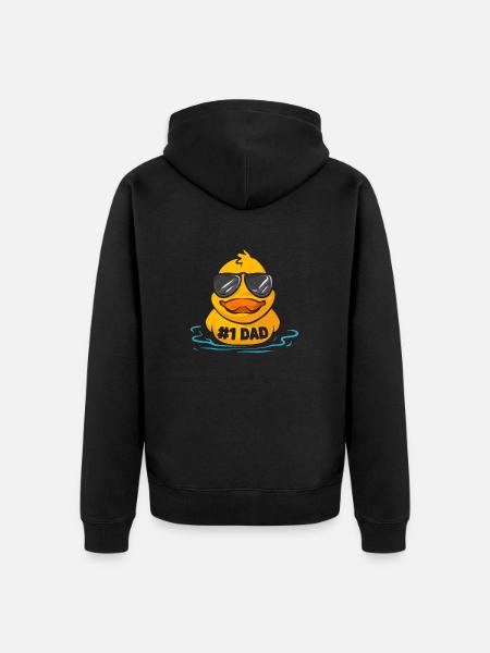 Rubber Duck Rubber Duck - Unisex Premium Organic Zip Hoodie - black