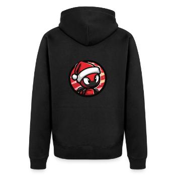 Ant Christmas Animal - Unisex Premium Organic Zip Hoodie - black - Back - Nico (187cm)