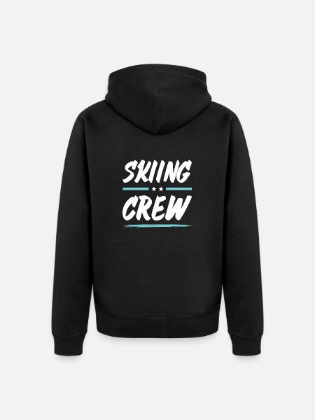 Équipe de ski - Veste à capuche bio Premium Unisexe - noir