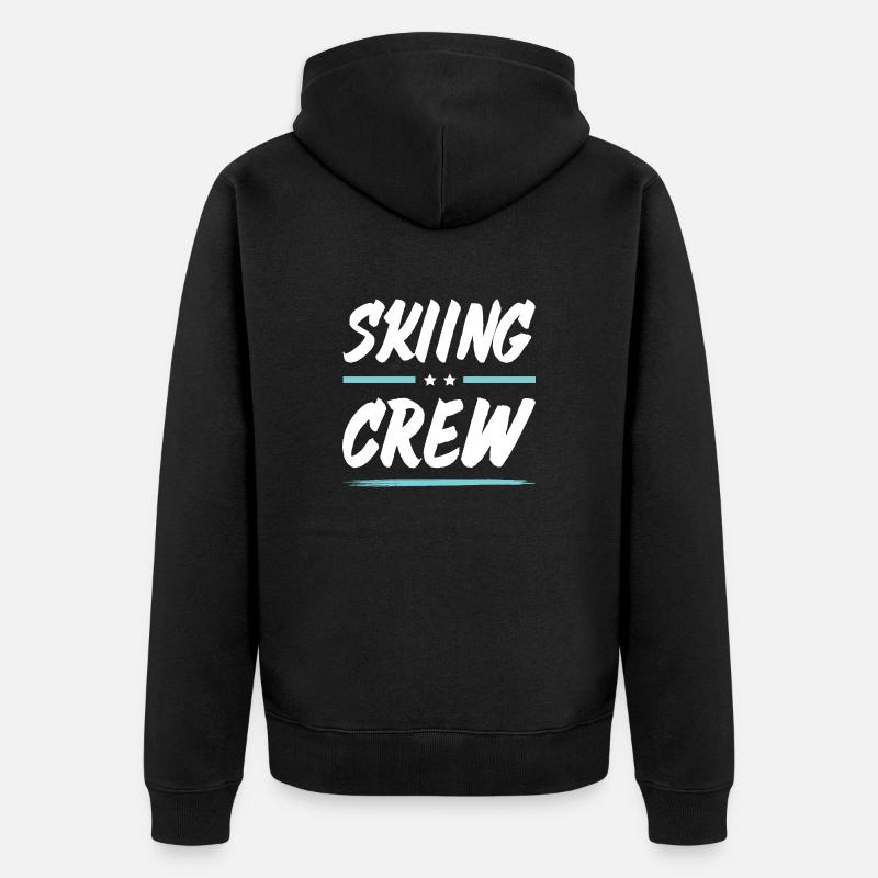 Équipe de ski - Veste à capuche bio Premium Unisexe - noir