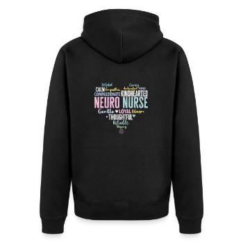 Neurologie, Infirmière, Cerveau, Neurologue - Veste à capuche bio Premium Unisexe - noir - Dos - Nico (187cm)
