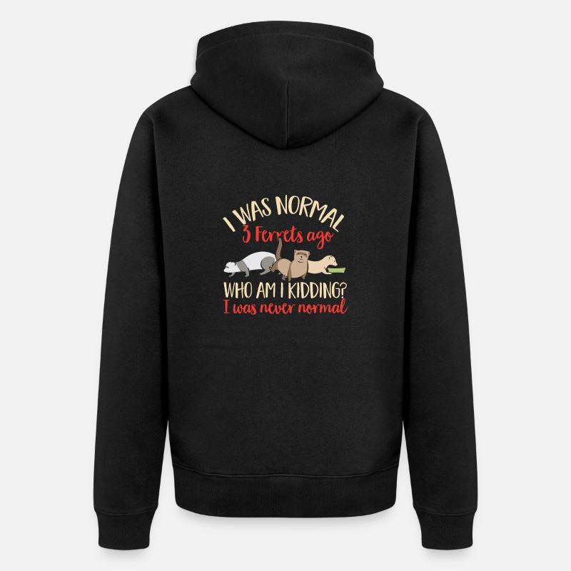 Furet, propriétaire de furet - Veste à capuche bio Premium Unisexe - noir