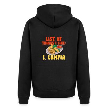 Lumpia Cuisine philippine Philippines - Veste à capuche bio Premium Unisexe - noir - Dos - Nico (187cm)