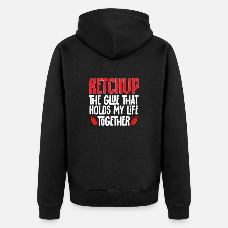 Ketchup Ketchup à la tomate - Veste à capuche bio Premium Unisexe - noir