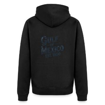 Gulf Of Mexico - Unisex Premium Bio Zip Hoodie - Schwarz - Hinten - Nico (187cm)