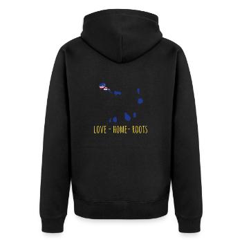 Cape Verde flag Cabo Verde flag - Unisex Premium Organic Zip Hoodie - black - Back - Nico (187cm)