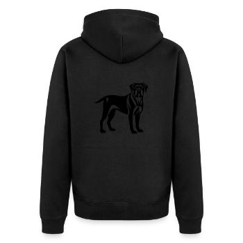 Bullmastiff Chien - Veste à capuche bio Premium Unisexe - noir - Dos - Nico (187cm)