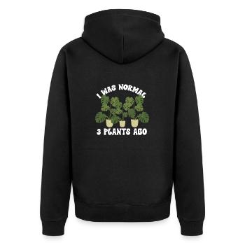 Monstera Deliciosa Albo Plante d’intérieur botanique - Veste à capuche bio Premium Unisexe - noir - Dos - Nico (187cm)