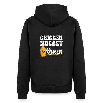 Chicken Nugget Liebhaber Chicken Nuggets - Unisex Premium Bio Zip Hoodie - Schwarz - Hinten - Nico (187cm)