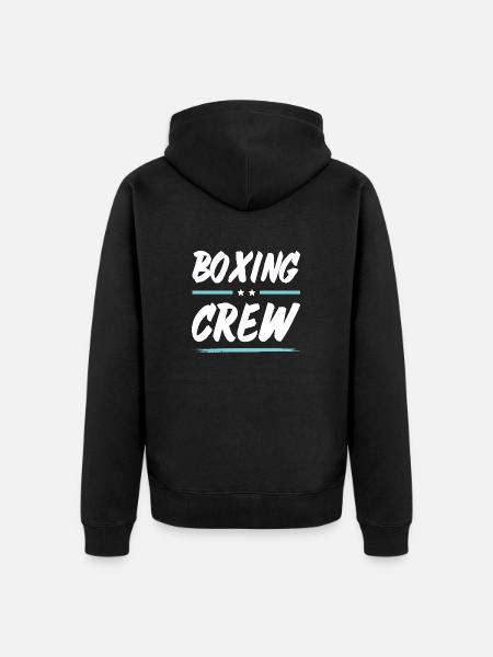 Boxing Crew - Unisex Premium Organic Zip Hoodie - black