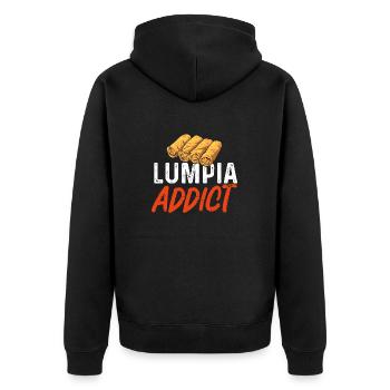 Lumpia Cuisine philippine Philippines - Veste à capuche bio Premium Unisexe - noir - Dos - Nico (187cm)