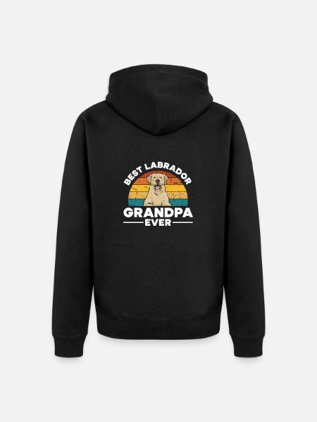 Gelber Labrador Retriever - Unisex Premium Bio Zip Hoodie - Schwarz