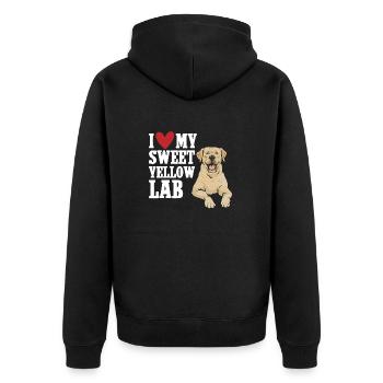 Labrador Retriever jaune - Veste à capuche bio Premium Unisexe - noir - Dos - Nico (187cm)