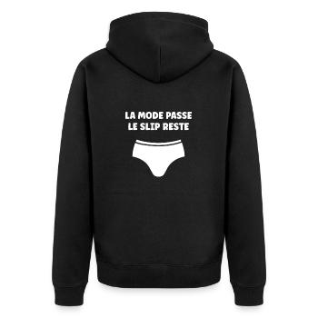Slip - Veste à capuche bio Premium Unisexe - noir - Dos - Nico (187cm)