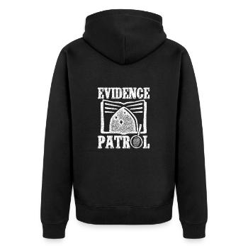 Forensic Analyst Evidence Patrol Squad Crime Lab - Unisex Premium Organic Zip Hoodie - black - Back - Nico (187cm)