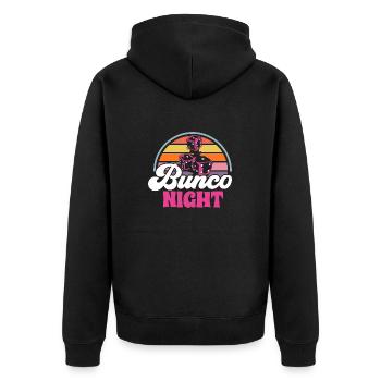 Bunco Dice Game - Unisex Premium Organic Zip Hoodie - black - Back - Nico (187cm)