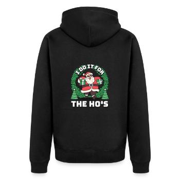 Je le fais pour le Père Noël drôle de Ho - Veste à capuche bio Premium Unisexe - noir - Dos - Nico (187cm)