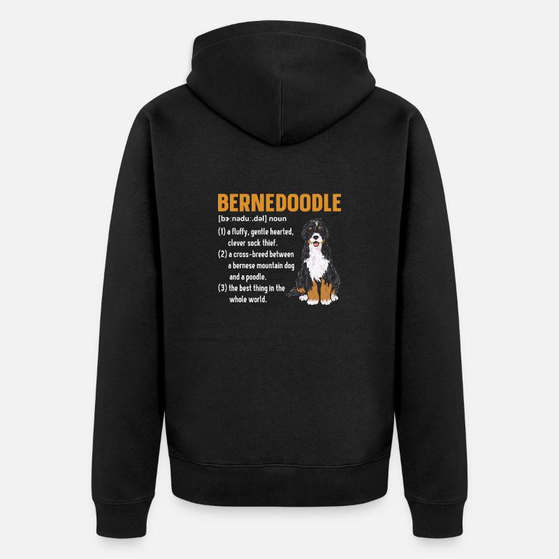 Chien Bernedoodle - Veste à capuche bio Premium Unisexe - noir