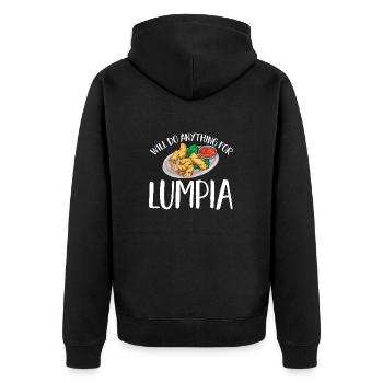 Lumpia Cuisine philippine Philippines - Veste à capuche bio Premium Unisexe - noir - Dos - Nico (187cm)