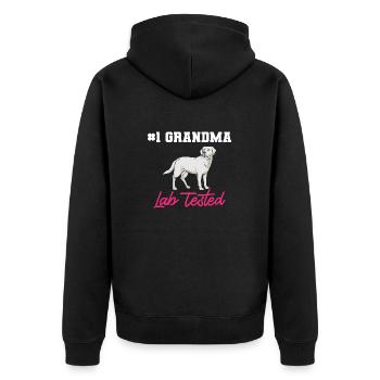 Labrador Retriever blanc Labrador Labrador blanc - Veste à capuche bio Premium Unisexe - noir - Dos - Nico (187cm)