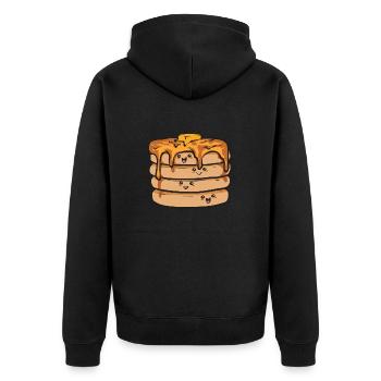 Crêpes Petit-déjeuner Crêpes - Veste à capuche bio Premium Unisexe - noir - Dos - Nico (187cm)