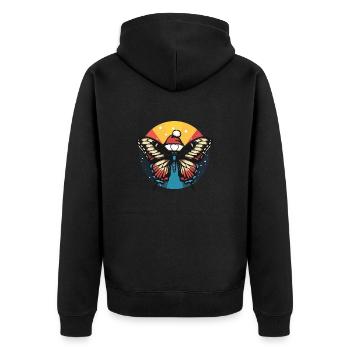 Papillon Noël Animal - Veste à capuche bio Premium Unisexe - noir - Dos - Nico (187cm)